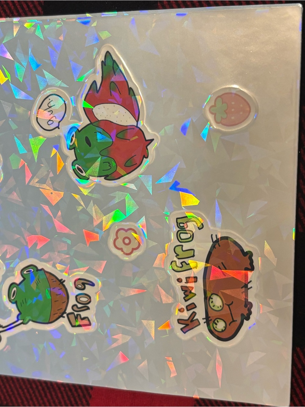 tropical frog sticker sheet